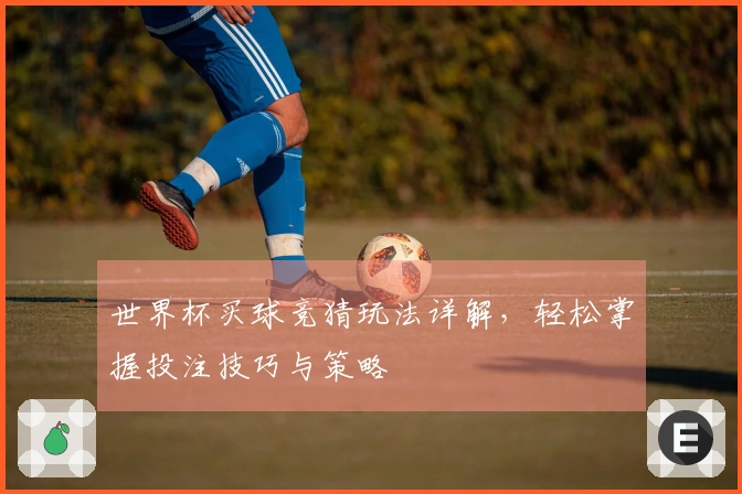世界杯买球竞猜玩法详解，轻松掌握投注技巧与策略